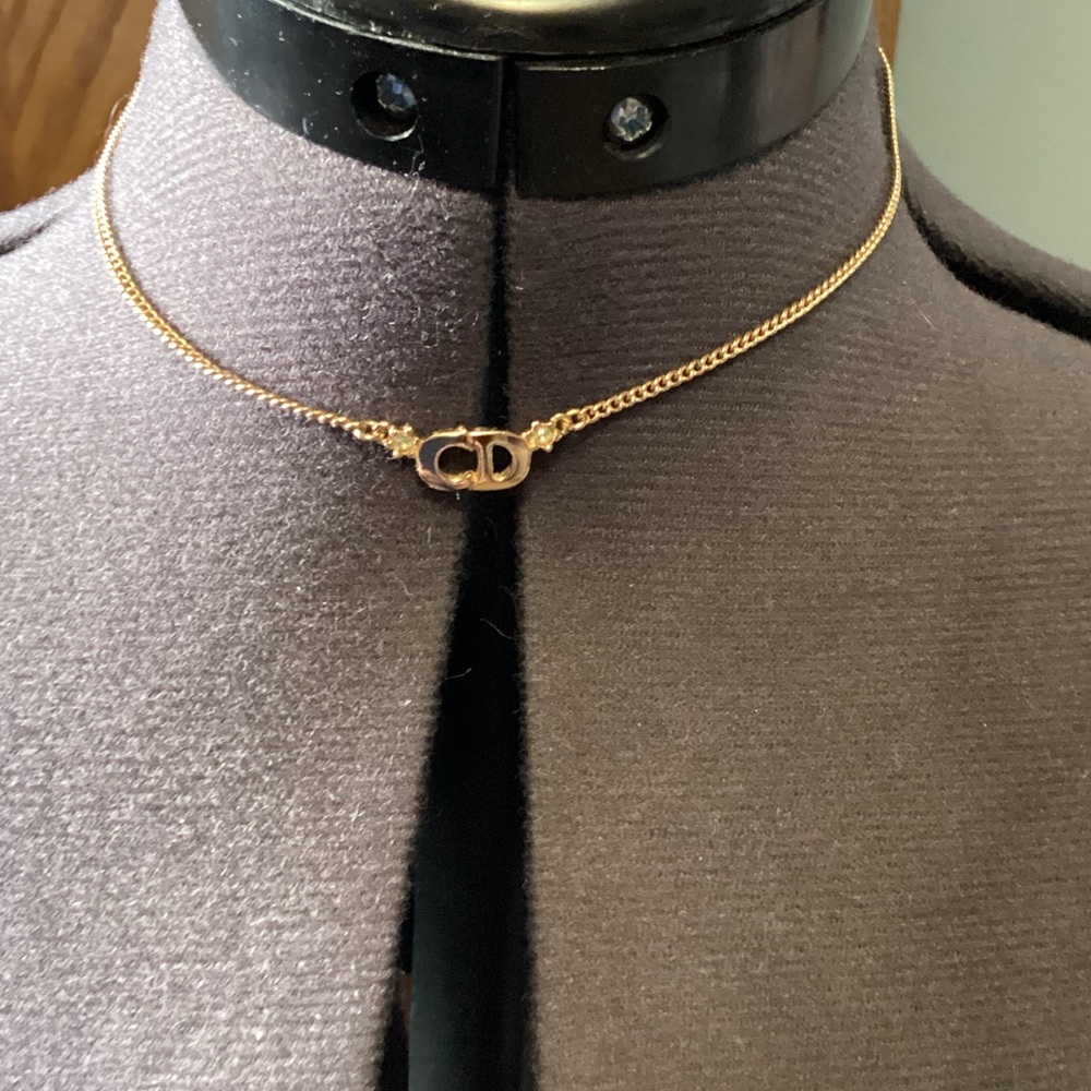 Christian Dior Petit CD Necklace EUC. 15 inches.